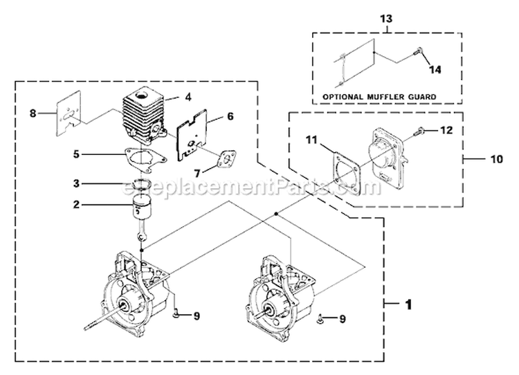 Page B Diagram and Parts List for UT-20693  Homelite Trimmer