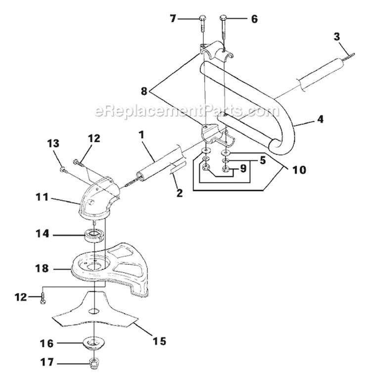 Page B Diagram and Parts List for UT-20710  Homelite Trimmer