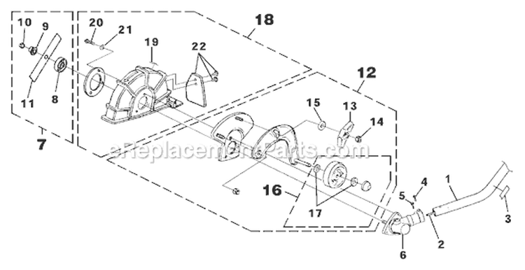 Page E Diagram and Parts List for UT-20712  Homelite Trimmer