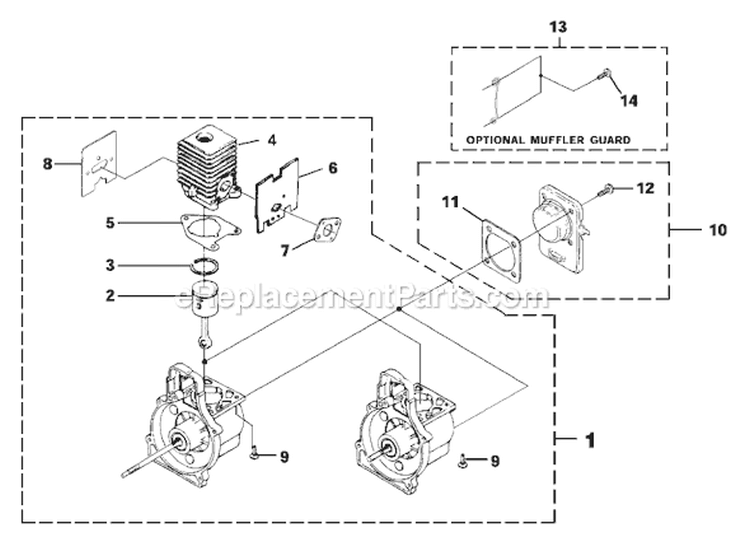 Page F Diagram and Parts List for UT-20712  Homelite Trimmer