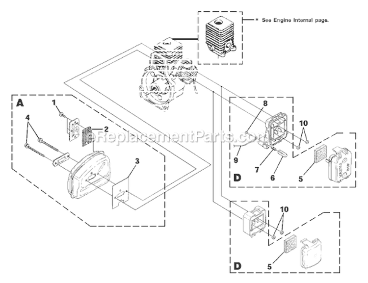 Page H Diagram and Parts List for UT-20712  Homelite Trimmer
