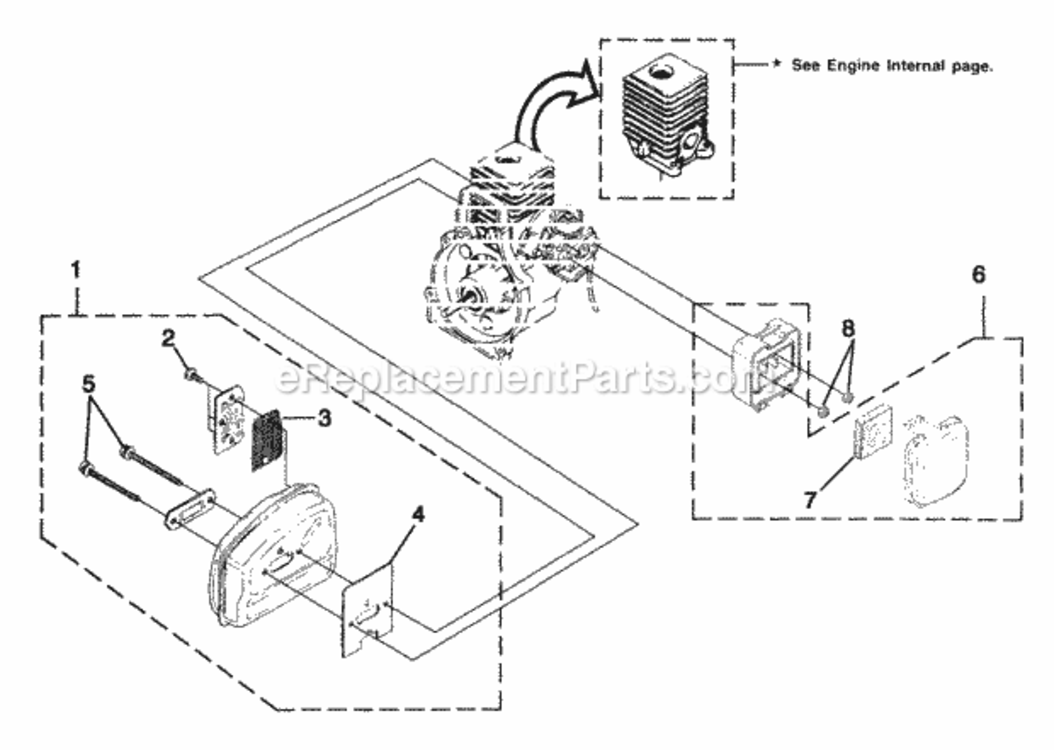 Muffler_-_Air_Cleaner Diagram and Parts List for UT-20725  Homelite Trimmer