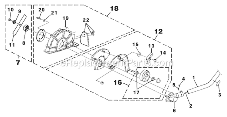 Page E Diagram and Parts List for UT-20735  Homelite Trimmer