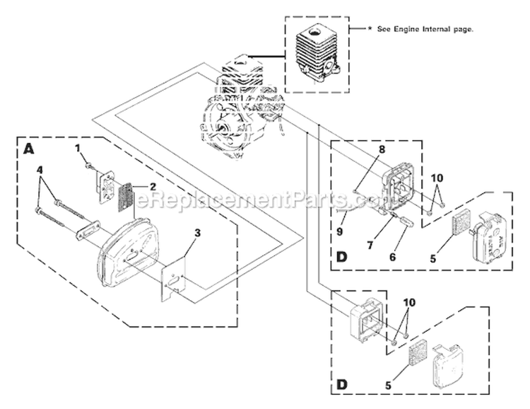 Page H Diagram and Parts List for UT-20735  Homelite Trimmer