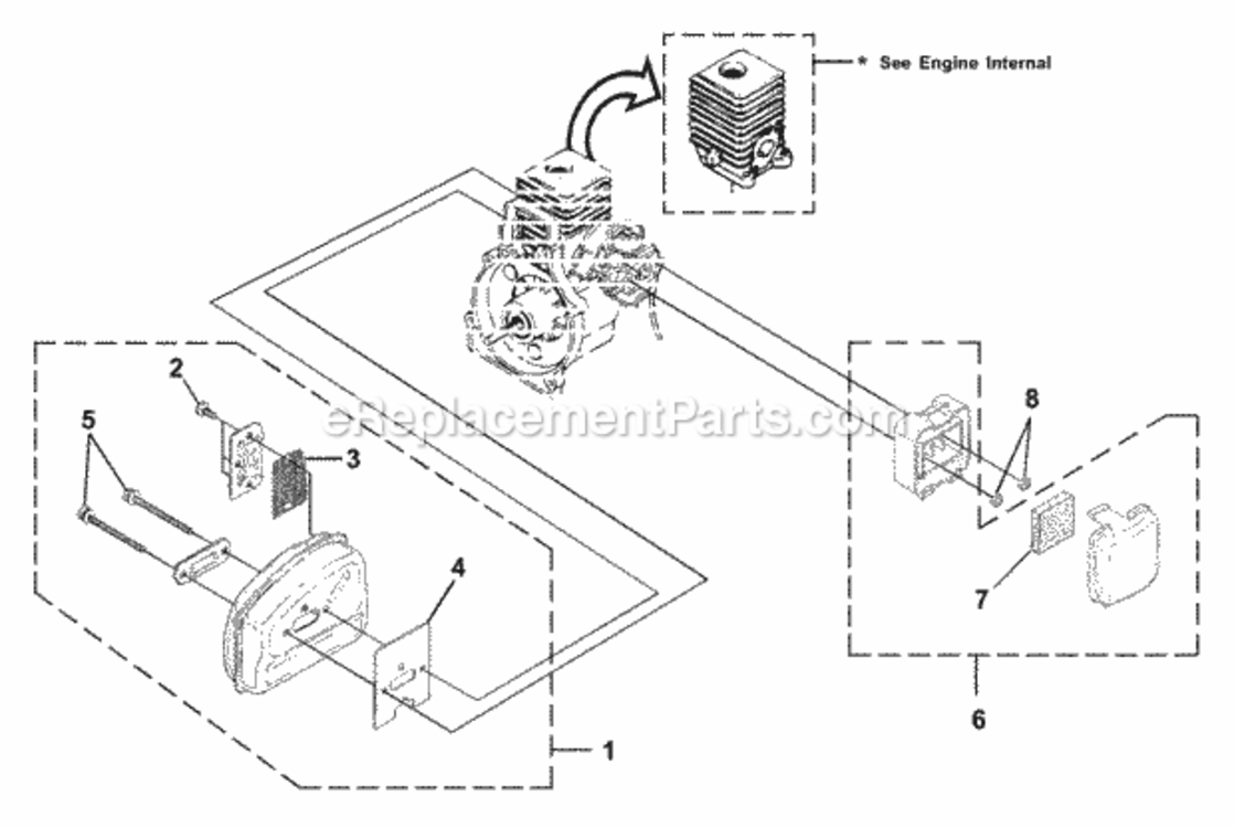 Muffler_-_Air_Cleaner Diagram and Parts List for UT-20741  Homelite Trimmer