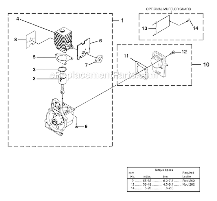 Page B Diagram and Parts List for UT-20758  Homelite Trimmer