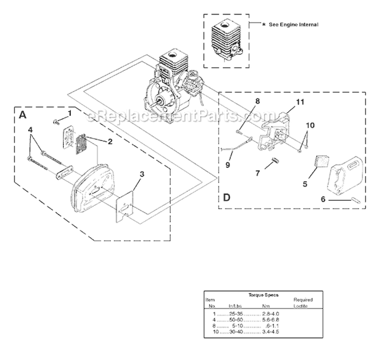 Page D Diagram and Parts List for UT-20769  Homelite Trimmer