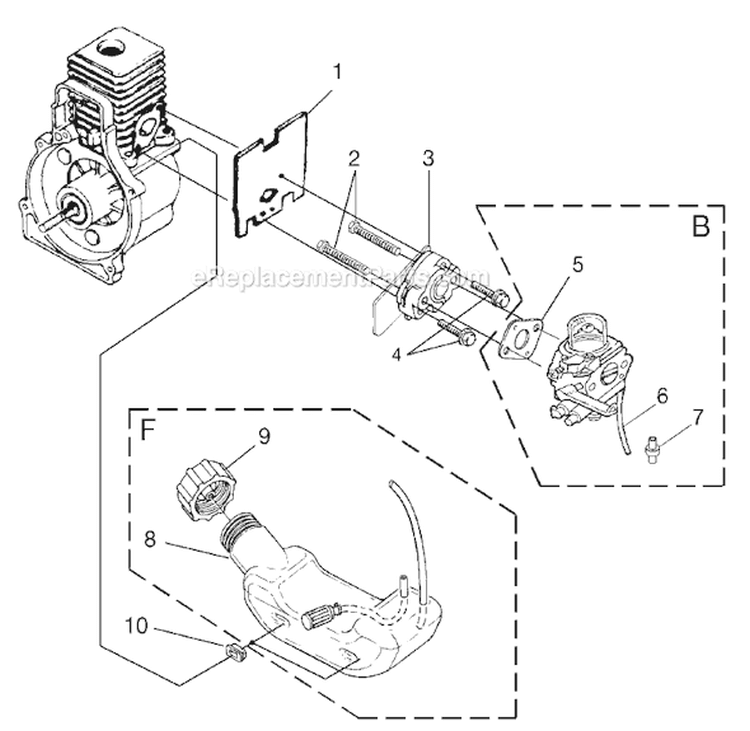 Page A Diagram and Parts List for UT-20778  Homelite Trimmer