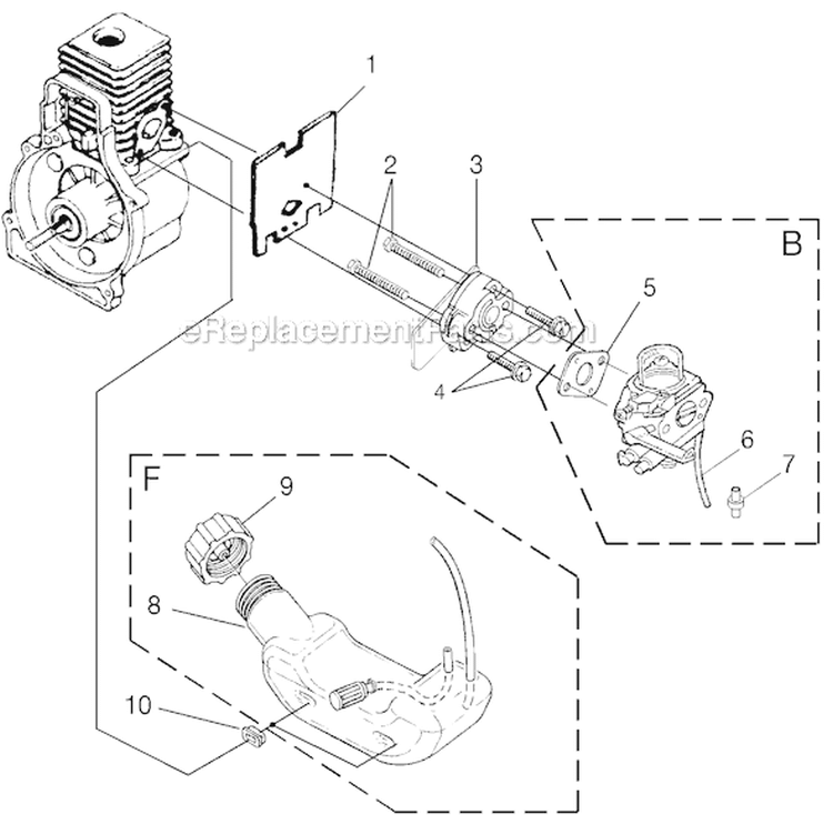 Page A Diagram and Parts List for UT-20779  Homelite Trimmer