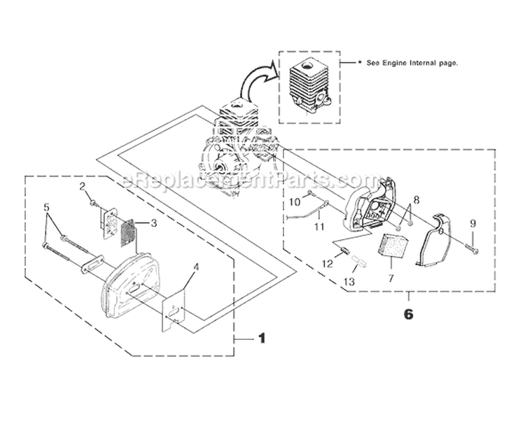 Page D Diagram and Parts List for UT-20832  Homelite Trimmer
