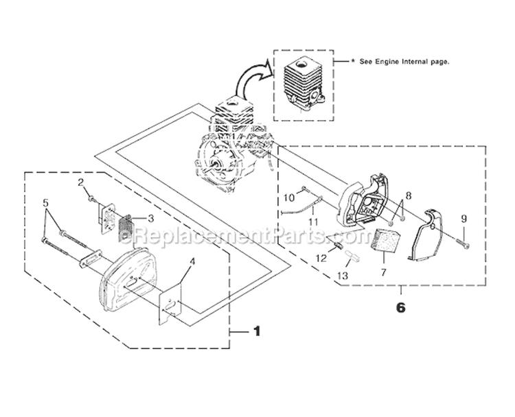Page D Diagram and Parts List for UT-20837  Homelite Trimmer