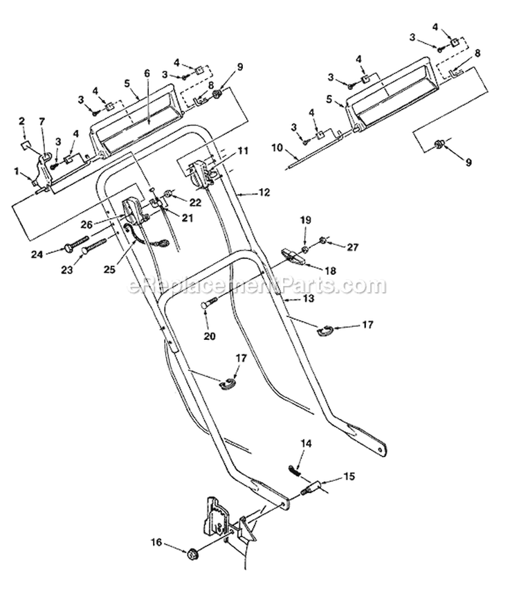 Page C Diagram and Parts List for UT-30051  Homelite Lawn Mower
