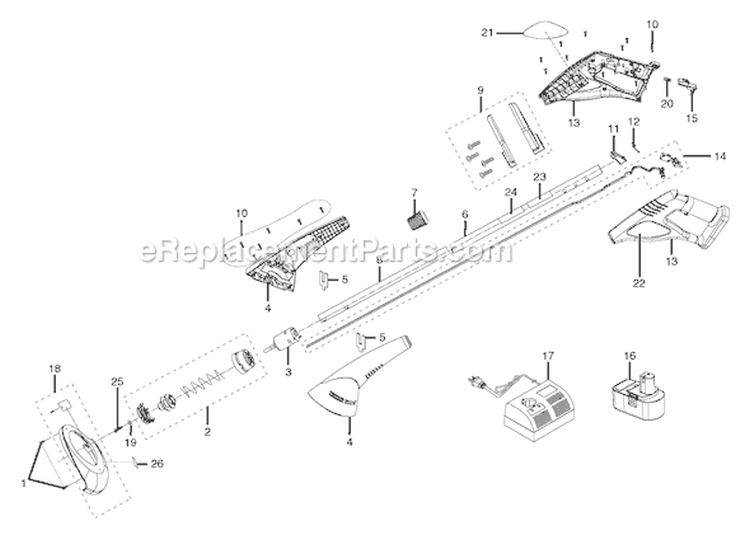 Page A Diagram and Parts List for UT-31810  Homelite Trimmer