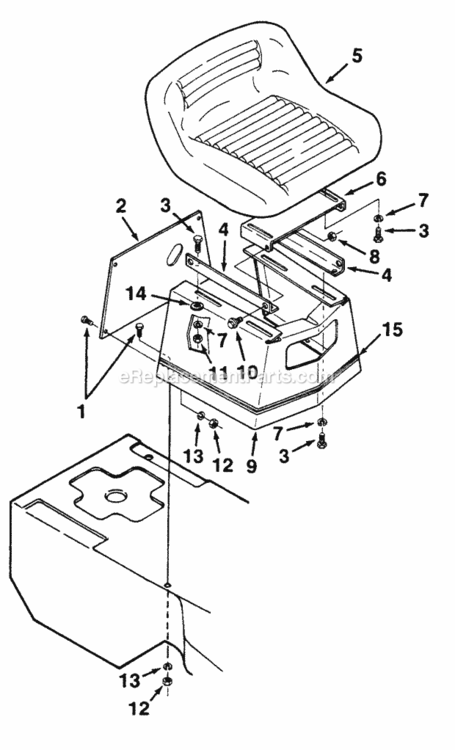 Seat_Assembly Diagram and Parts List for UT-32002  Homelite Lawn Tractor