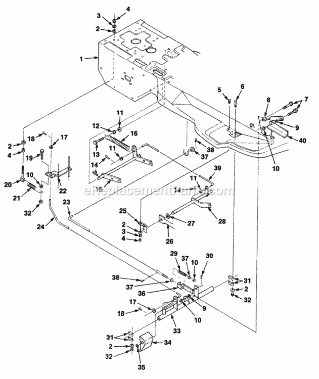 Clutch_And_Brake Diagram and Parts List for UT-32024-A  Homelite Lawn Tractor
