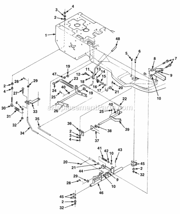 Clutch_And_Brake Diagram and Parts List for UT-32024  Homelite Lawn Tractor
