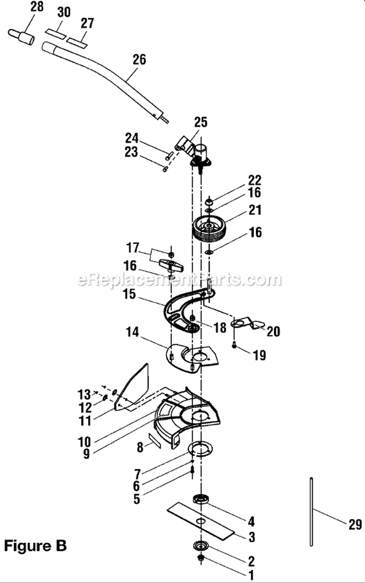 Page B Diagram and Parts List for UT-50500  Homelite Edger