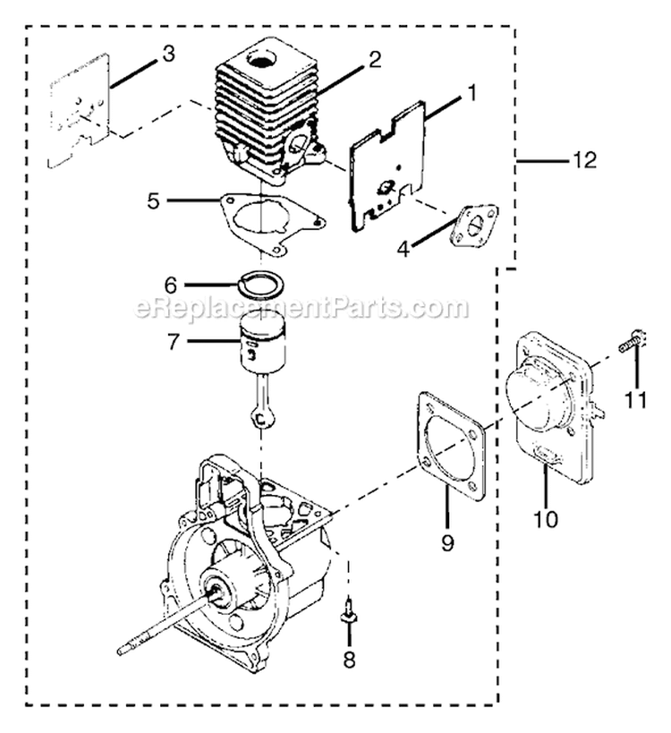 Page F Diagram and Parts List for UT-70026  Homelite Trimmer