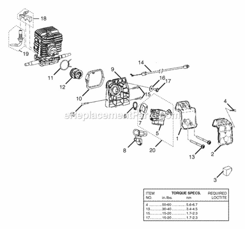Carburetor_-_Air_Filter Diagram and Parts List for UT-74125-D  Homelite Chainsaw