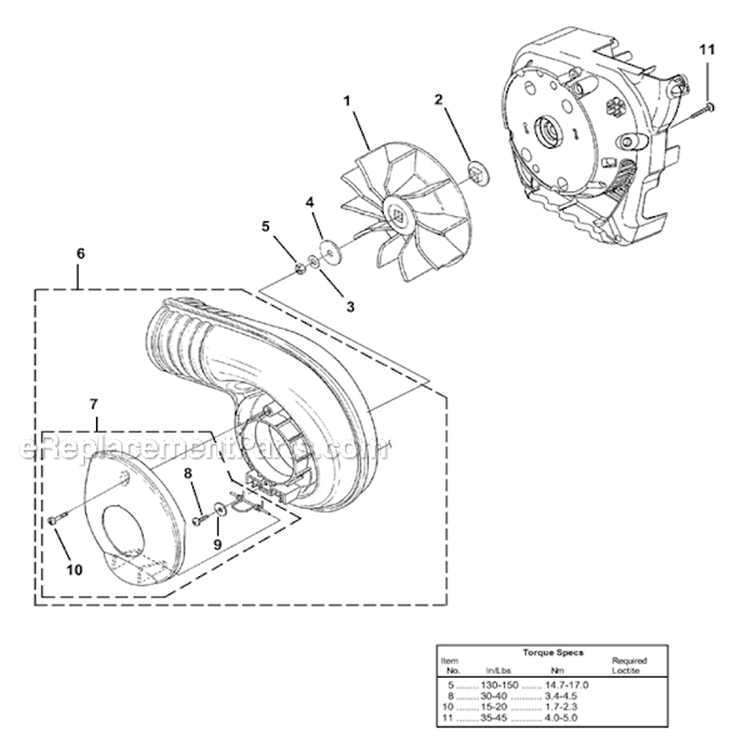 Page F Diagram and Parts List for UT08084 D25MHV Homelite Leaf Blower / Vacuum