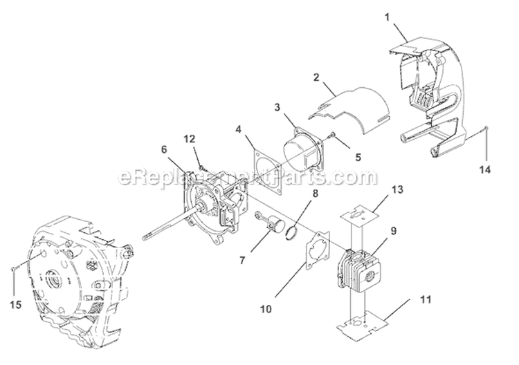 Page A Diagram and Parts List for UT08107  Homelite Leaf Blower / Vacuum