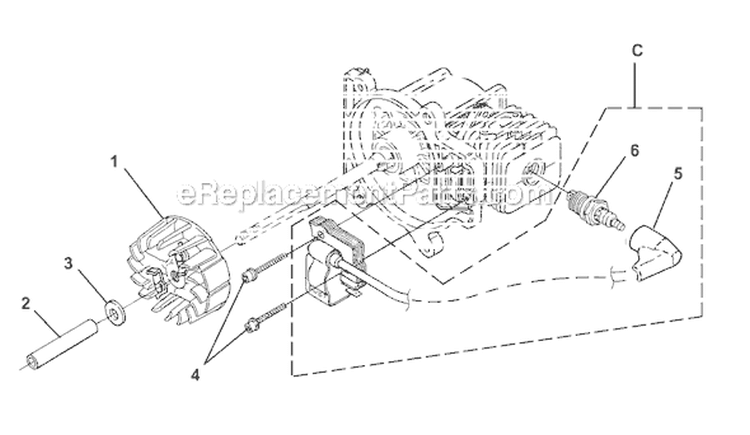 Page B Diagram and Parts List for UT08107  Homelite Leaf Blower / Vacuum