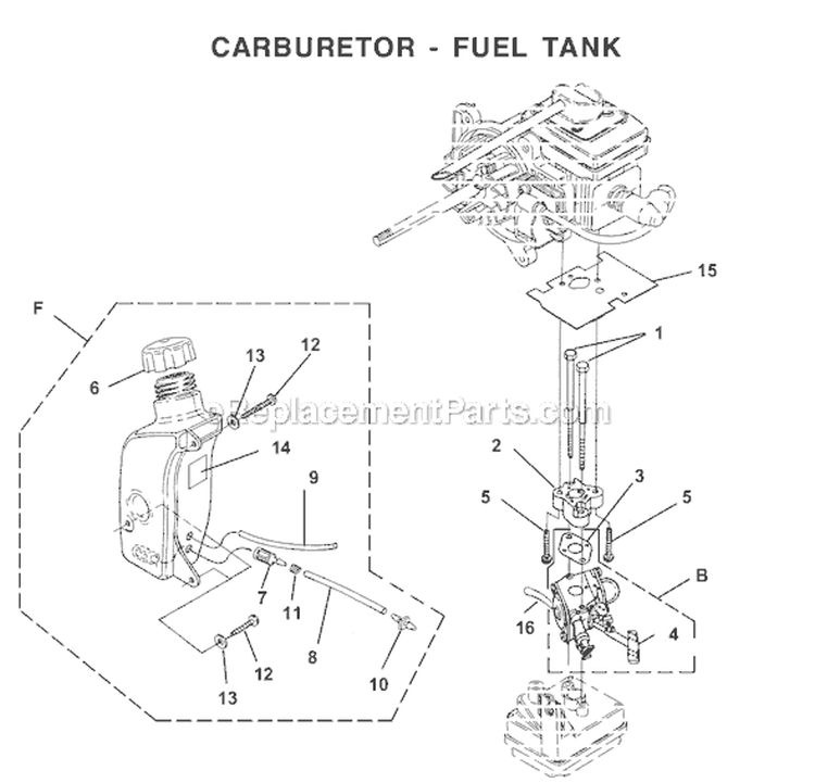 Page D Diagram and Parts List for UT08107  Homelite Leaf Blower / Vacuum