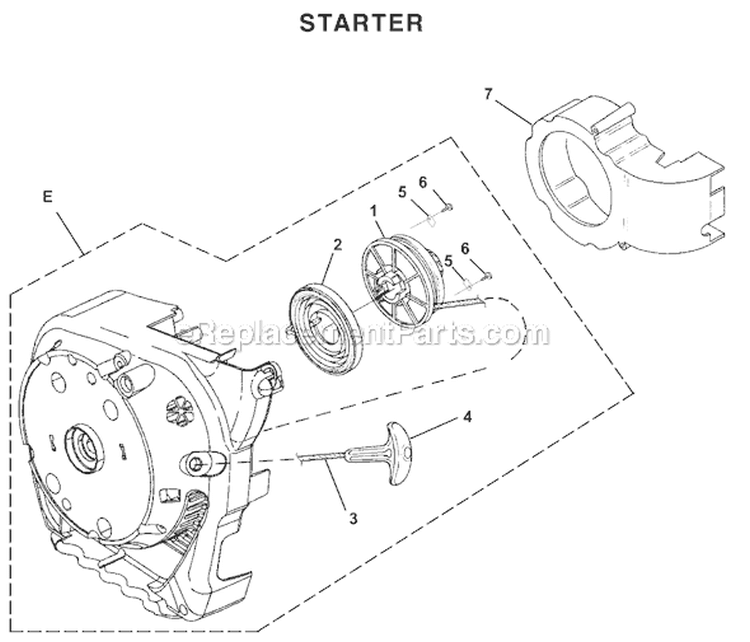 Page E Diagram and Parts List for UT08107  Homelite Leaf Blower / Vacuum