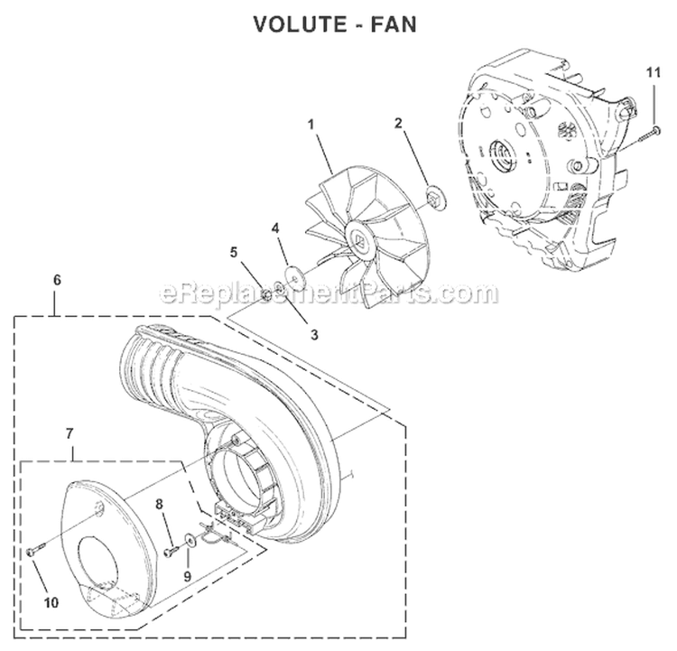 Page F Diagram and Parts List for UT08107  Homelite Leaf Blower / Vacuum