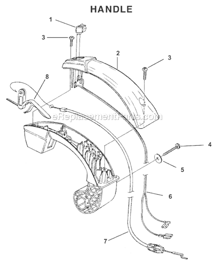 Page G Diagram and Parts List for UT08107  Homelite Leaf Blower / Vacuum