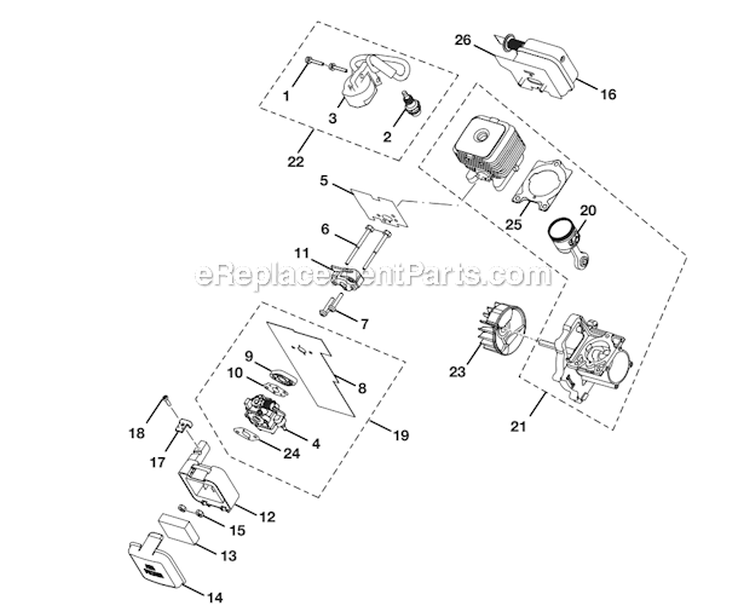 Page C Diagram and Parts List for UT08572A  Homelite Leaf Blower / Vacuum