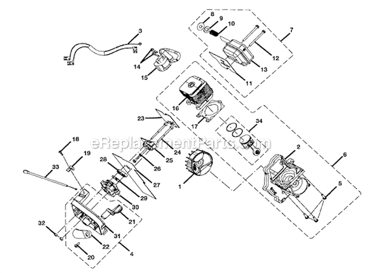 Page C Diagram and Parts List for UT08947  Homelite Leaf Blower / Vacuum