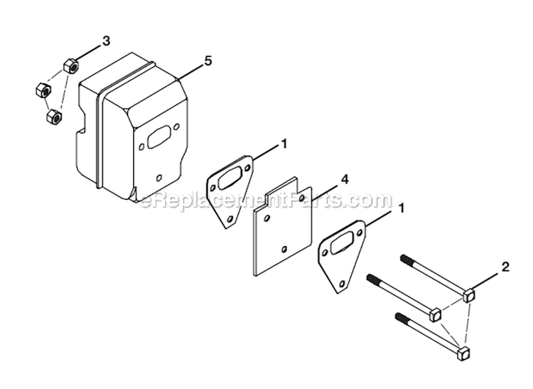 Muffler Diagram and Parts List for UT10550  Homelite Chainsaw