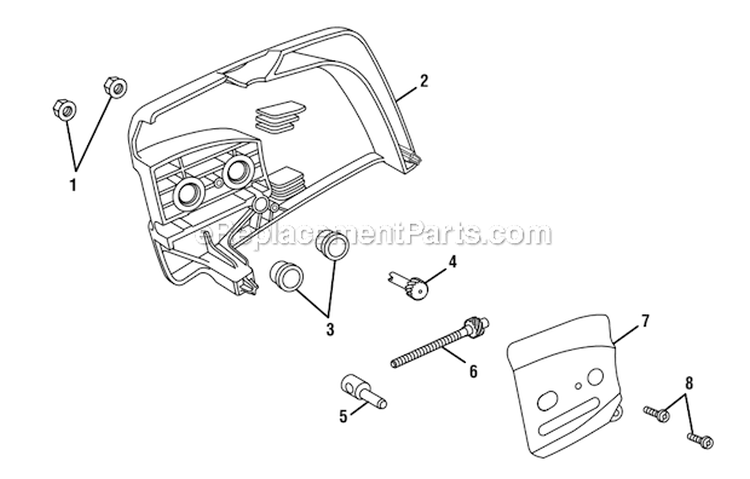 Page B Diagram and Parts List for UT10569  Homelite Chainsaw