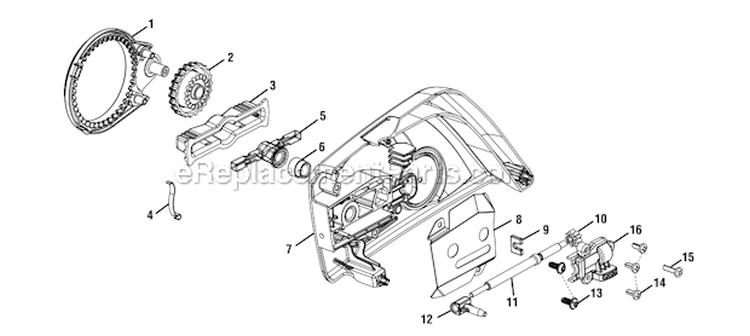 Page C Diagram and Parts List for UT10582  Homelite Chainsaw
