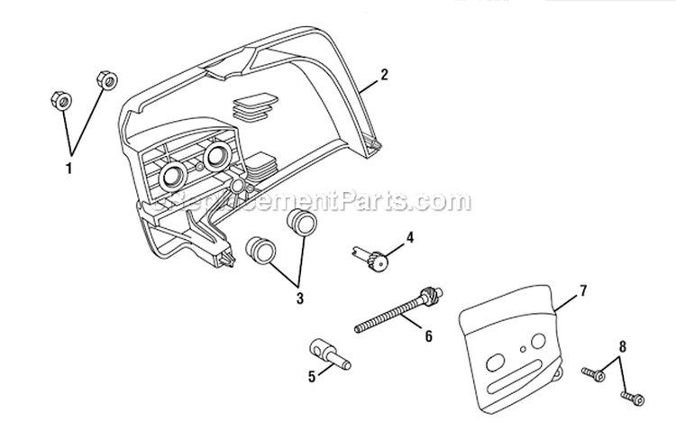 Page B Diagram and Parts List for UT10588  Homelite Chainsaw