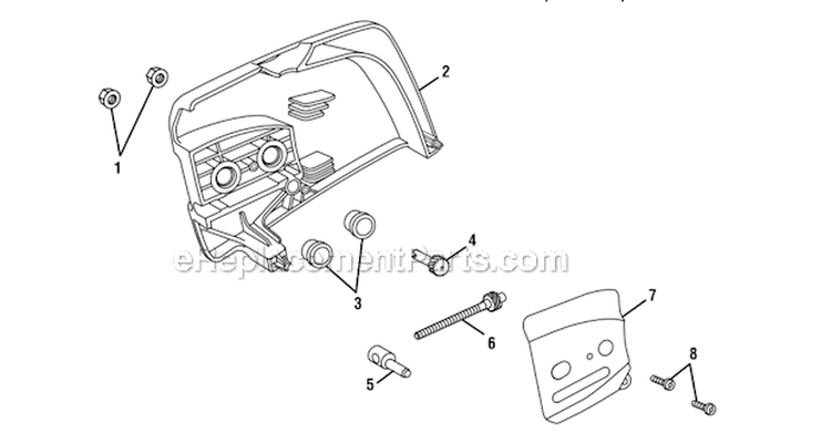 Page B Diagram and Parts List for UT10660  Homelite Chainsaw