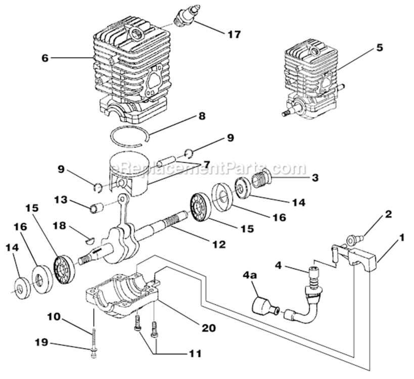 Page D Diagram and Parts List for UT10786  Homelite Chainsaw