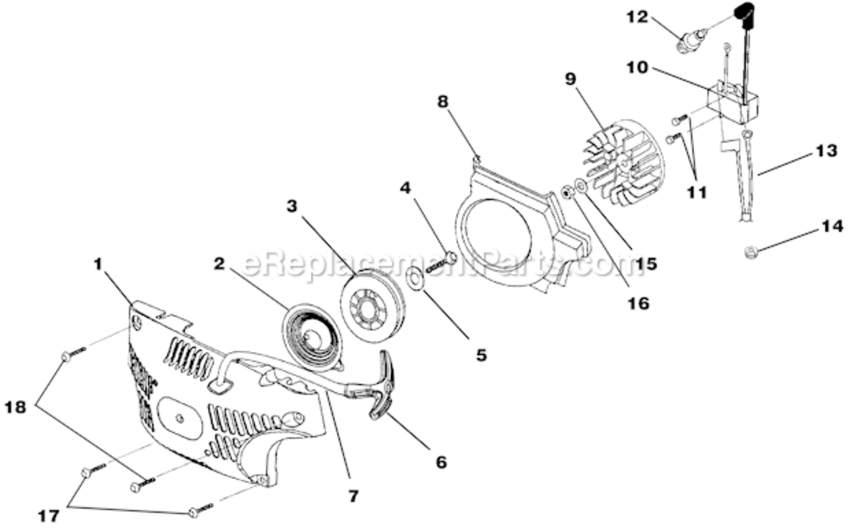 Page F Diagram and Parts List for UT10786  Homelite Chainsaw