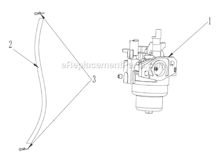 Carburetor Assy Diagram and Parts List for UT13140  Homelite Edger