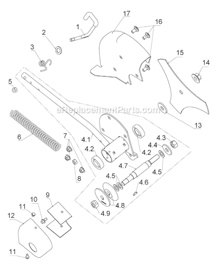 Blade Arm Assy Diagram and Parts List for UT13140  Homelite Edger