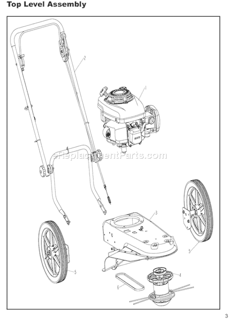 Page A Diagram and Parts List for UT13144  Homelite Trimmer