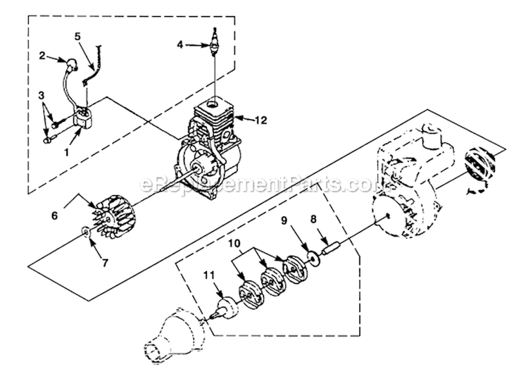 Page A Diagram and Parts List for UT15121 T30S Homelite Trimmer