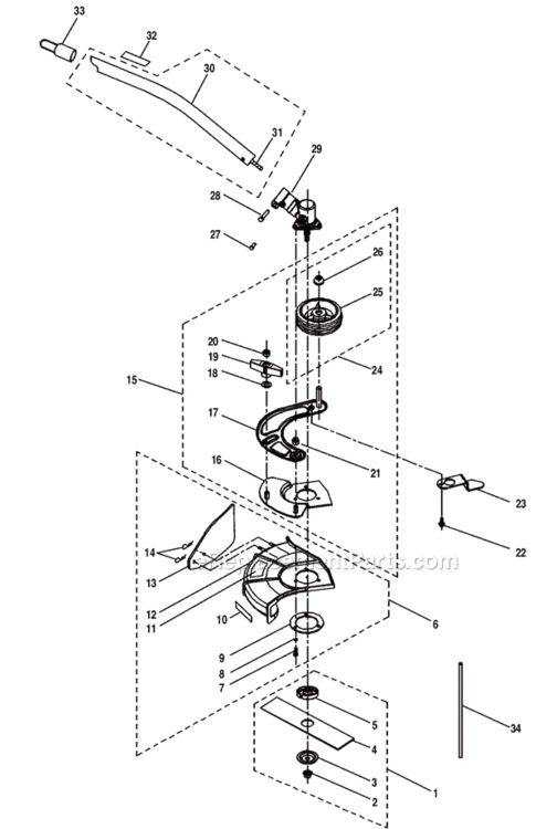 Page A Diagram and Parts List for UT15518B  Homelite Edger