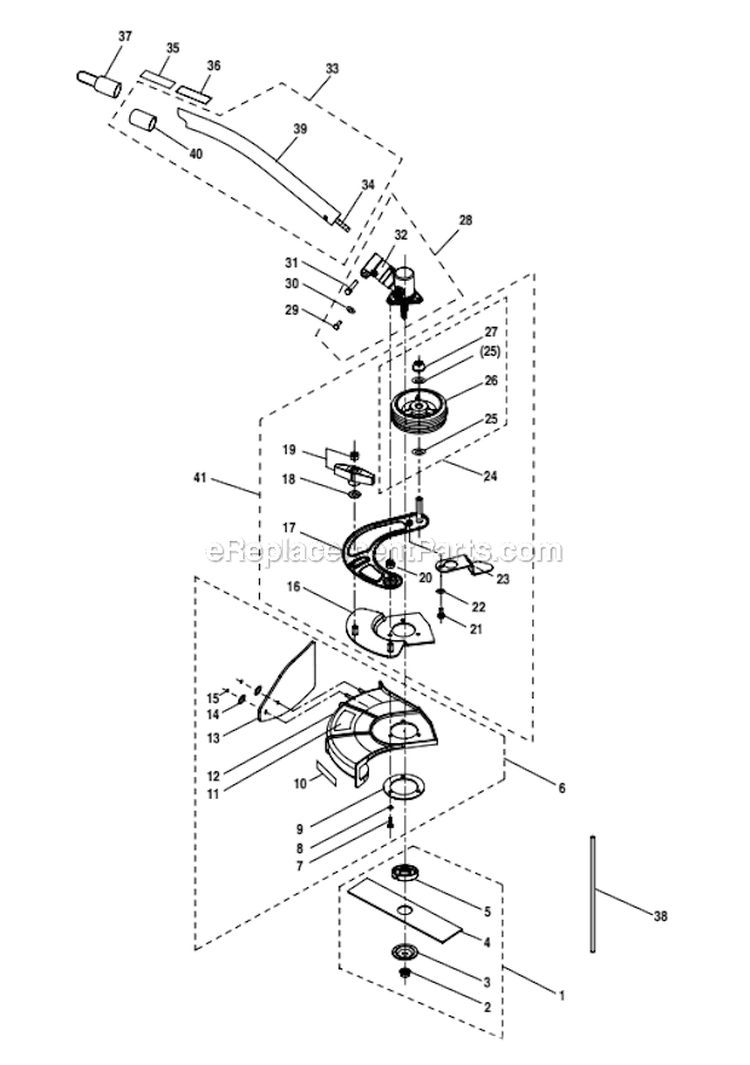 Page A Diagram and Parts List for UT15518E  Homelite Edger