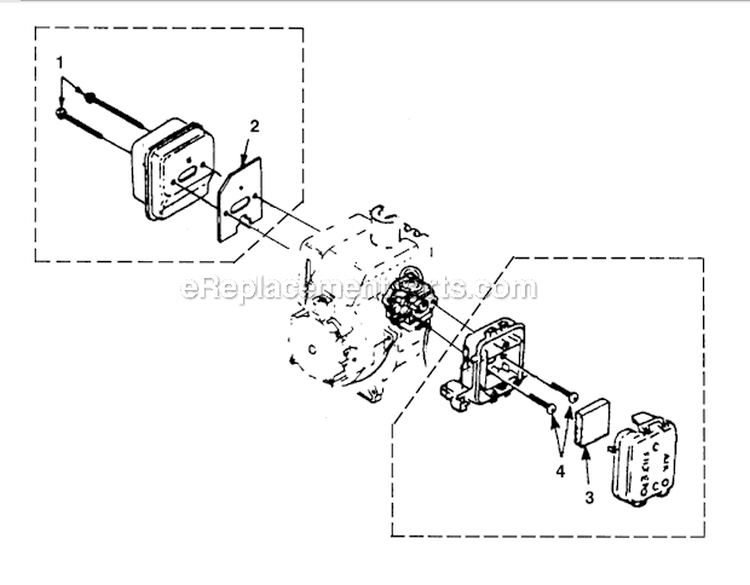 Muffler - Air Cleaner Diagram and Parts List for UT20661 T30C Homelite Trimmer