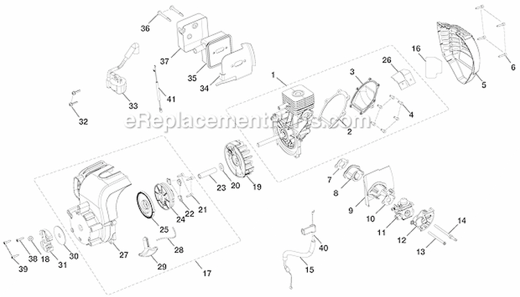 Page C Diagram and Parts List for UT40502  Homelite Hedge Trimmer