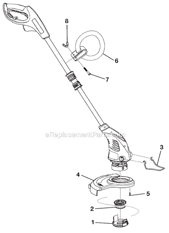 Page A Diagram and Parts List for UT41112  Homelite Trimmer