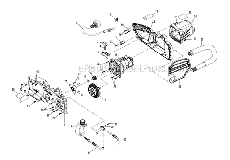 Page B Diagram and Parts List for UT43103  Homelite Chainsaw