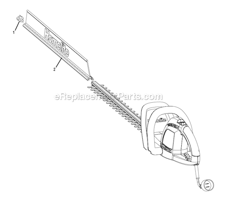 Page A Diagram and Parts List for UT44110  Homelite Hedge Trimmer